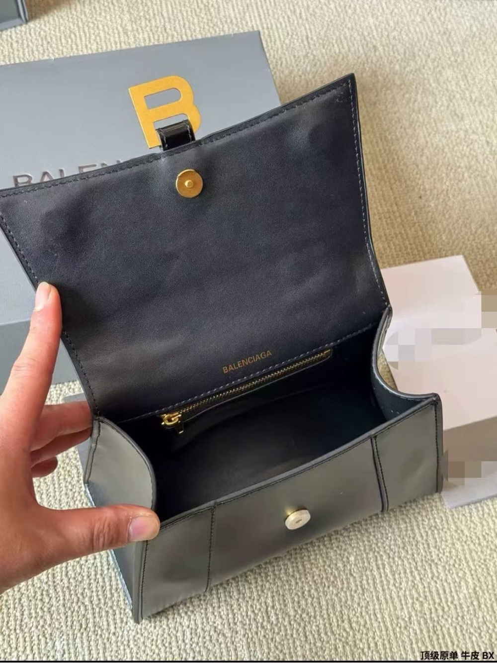 Balenciaga Black Mini Top-Handle Bag with Gold Hardware - Picture 5 of 9